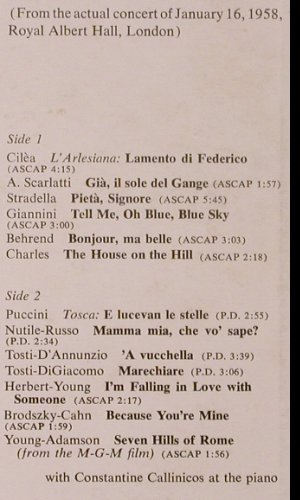 Lanza,Mario: A Mario Lanza Program (live 1958), RCA Victor(LM-2454), US,vg+/vg+, 1960 - LP - K353 - 5,00 Euro