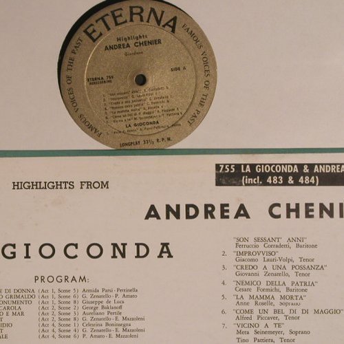 Chenier,Andrea: La Gioconda - Highlight from, Eterna(755), US,  - LP - K387 - 7,50 Euro