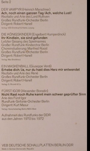 Anheisser,Wolfgang: Ein Opernabend mit, m-/vg+, Eterna(8 26 706), DDR, 1975 - LP - K401 - 6,00 Euro