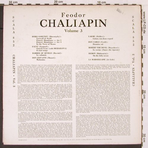 Chaliapin,Feodor: Volume 3, m-/vg --, Scala(852), US,  - LP - K428 - 6,00 Euro