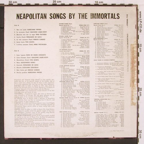 V.A.Neapolitan Songs by t.Immortals: Aureliano Pertile,Lauri-Volpi.., Eterna(728), US,vg+/VG-,  - LP - K432 - 5,00 Euro