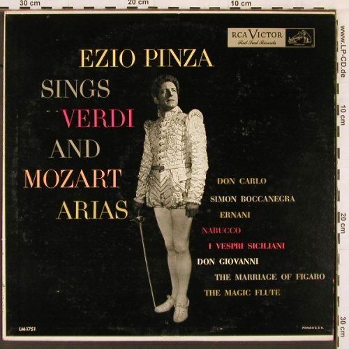 Pinza,Ezio: Sings Verdi and Mozart Arias, RCA Victor(LM-1751), US,  - LP - K433 - 9,00 Euro