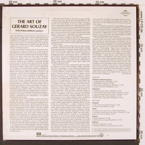 Souzay,Gerard: The Art of, Dalton Baldwin, piano, Seraphim(S-60251), UK,m-/vg+,  - LP - K450 - 6,00 Euro