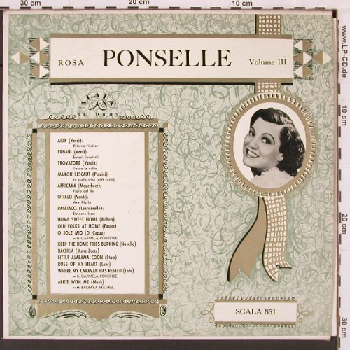 Ponselle,Rosa: Same, Volume 3, vg-/m-, Scala(851), US,  - LP - K461 - 5,00 Euro