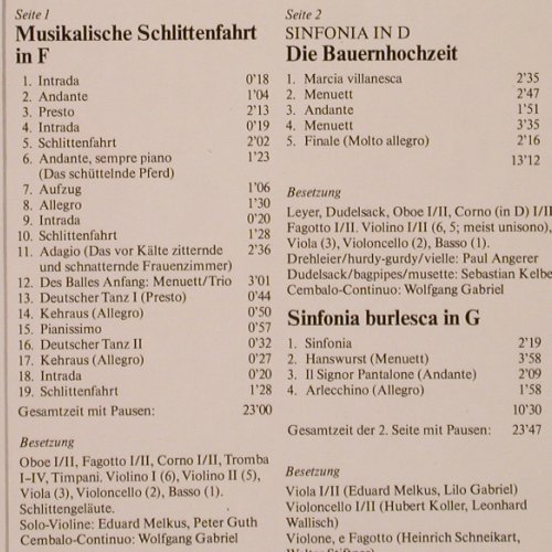 Mozart,Leopold: Bauernhochzeit, Schlittenfahrt, Archiv(26 113-1), D, Club Ed, 1976 - LP - K472 - 7,50 Euro