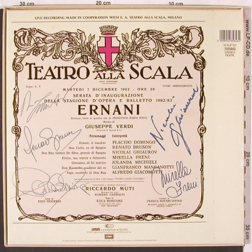 Verdi,Giuseppe: Ernani, Live Recording,  Box, EMI(1435843), D, 1983 - 3LP - K480 - 17,50 Euro