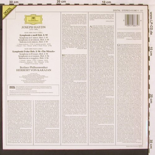 Haydn,Joseph: Sinfonien No.95, No.96 The Miracle, D.Gr.(410 867-1), D, 1983 - LP - K482 - 9,00 Euro