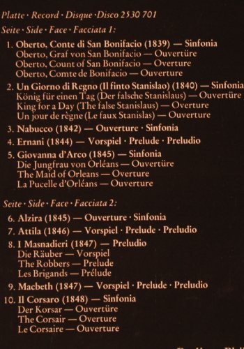 Verdi,Giuseppe: Alle Ouvertüren und Vorspiele, Box, Deutsche Gramophon(2707 090), D, 1976 - 2LP - K490 - 12,50 Euro