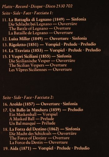 Verdi,Giuseppe: Alle Ouvertüren und Vorspiele, Box, Deutsche Gramophon(2707 090), D, 1976 - 2LP - K490 - 12,50 Euro