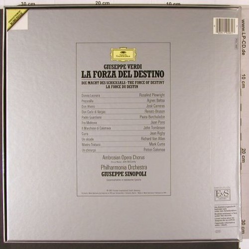 Verdi,Giuseppe: La Forza del Destino, Box, D.Gr.(419 203-1), D, 1987 - 3LP - K492 - 20,00 Euro