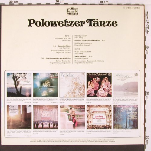 Borodin / Glinka /  Tschaikowski: Polowetzer Tänze, Klassik Auslese(47 402 NK), D, 1976 - LP - K504 - 6,00 Euro