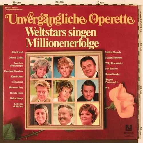 V.A.Unvergängliche Operette: Weltstars singen Millionen Erfolge, EMI Columbia(27 475-3), D,  - 3LP - K507 - 9,00 Euro