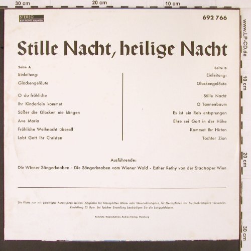Wiener Sängerknaben / Sängerknaben: Stille Nacht,Heilige Nacht, No Label(692 766), D,  - LP - K510 - 6,00 Euro