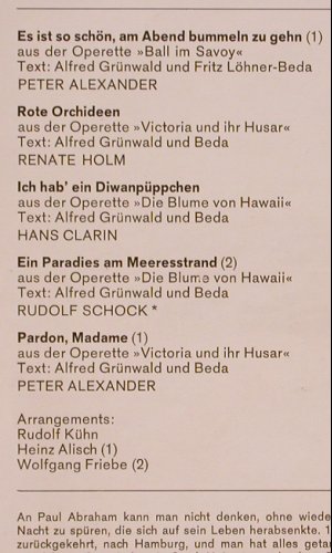 Abraham,Paul: Rote Orchideen, schö. Melodien von, Marcato(60 701-P8), D,  - 10inch - K516 - 5,00 Euro