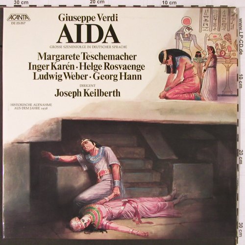 Verdi,Giuseppe: Aida, Gr.Szenenfolge in deut., Foc, Acanta(DE 23.057), D, Mono, 1977 - 2LP - K525 - 9,00 Euro