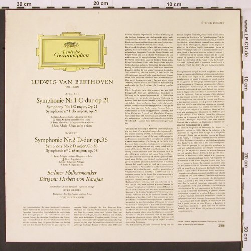 Beethoven,Ludwig van: Sinfonien Nr.1 & Nr.2, Deutsche Gramophon(2535 301), D, 1963 - LP - K537 - 7,50 Euro