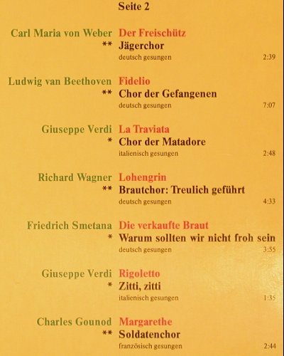 V.A.Die schönsten Opernchöre: Der Chor der Staatsoper Wien, Sonocord(26 001-8), D,  - LP - K540 - 5,00 Euro