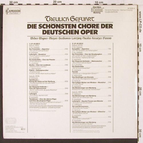 V.A.Die schönsten Chöre: der Deutschen Oper, Foc, Capriccio(42 828 4), D, Club Ed, 1985 - 2LP - K551 - 7,50 Euro