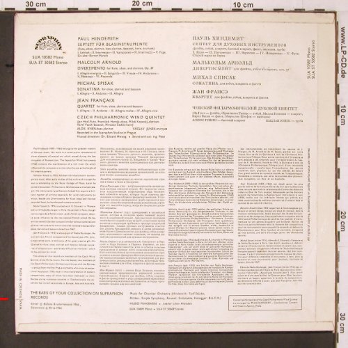 Czech Philhmonic Wind Qintetet: Modern Chamber M. f. Wind Instrum., Supraphon(SUA 10582), CZ,vg+/vg+, 1964 - LP - K568 - 7,50 Euro