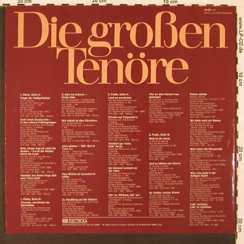 V.A.Die Grossen Tenöre: Tauber...James King, 24 Tr.,Foc, EMI, Club Sonderaufl.(29 601-2), D,  - 2LP - K57 - 7,50 Euro