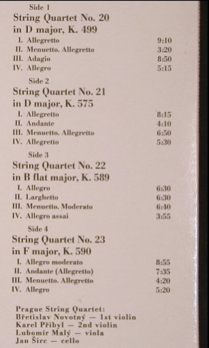 Mozart,Wolfgang Amadeus: Streichquartette Nos 20-23, Foc, Supraphon(1111 2601/2 G), CSSR, 1979 - 2LP - K584 - 9,00 Euro