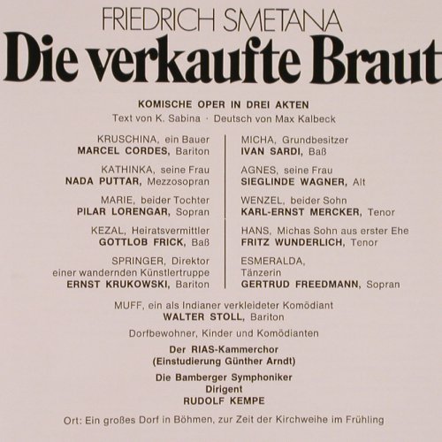 Smetana,Friedrich: Die Verkaufte Braut, Box, EMI Electrola(C 153-28 922/3), D,  - 2LP - K585 - 12,50 Euro