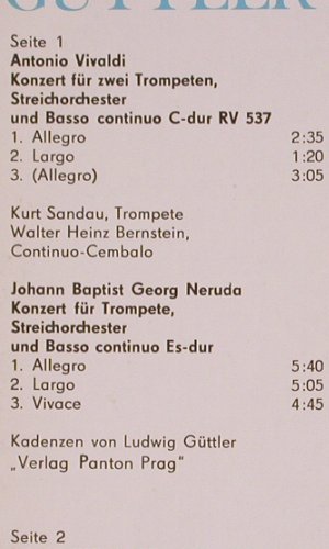 Güttler,Ludwig:  2-Virtuose Trompetenkonzerte, Eterna(8 27 002), DDR, 1986 - LP - K601 - 6,00 Euro