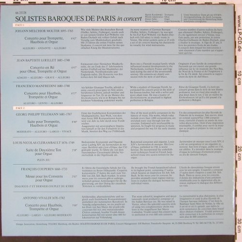Solistes Baroque de Paris: In Concert, avec orgue, Foc, S.B.de Paris/Stern(66.23328), D, sign., 1984 - LP - K619 - 7,50 Euro