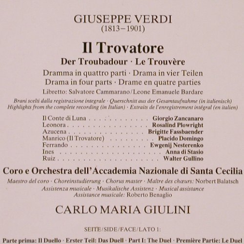 Verdi,Giuseppe: Il Trovatore - Querschnitt, Deutsche Gramophon(415 285-1), D, 1985 - LP - K633 - 6,00 Euro