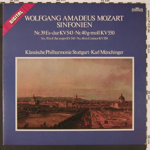 Mozart,Wolfgang Amadeus: Sinfonien Nr.39 Es-dur KV 543,Nr.40, Intercord / Digital(INT 160.839), D, 1982 - LP - K647 - 6,00 Euro