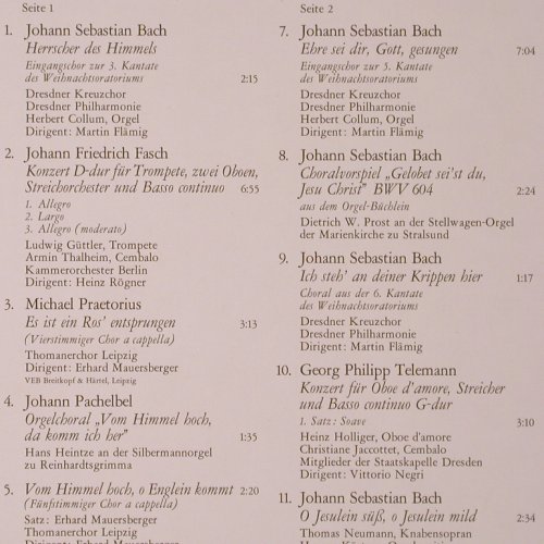 V.A.Festliche Musik: zur Weihnachtszeit, Bach...Händel, Eterna(8 26 992), DDR, 1982 - LP - K64 - 6,00 Euro