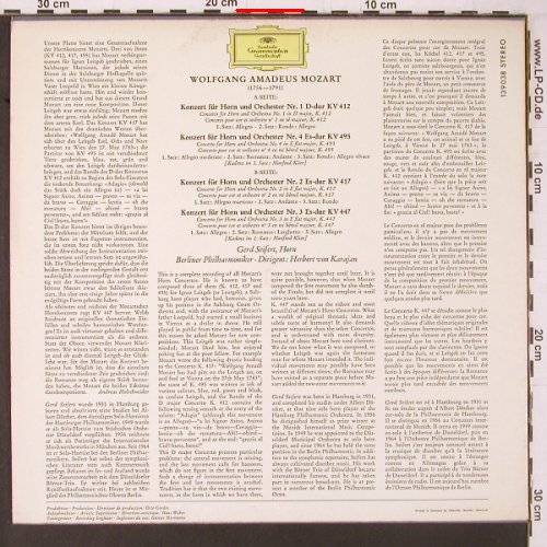 Mozart,Wolfgang Amadeus: Konzerte f.Horn u.Orch. Nr.1 D-dur, Deutsche Grammophon(139 038), D, m-/vg+,  - LP - K654 - 6,00 Euro