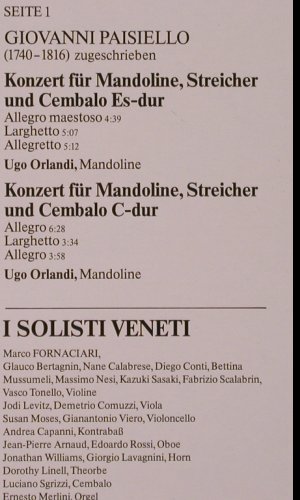 V.A.Mandolinkonzerte: Paisiello,Giovanni, Lecce, Giulian, Erato(ZL 30989), D, 1986 - LP - K668 - 7,50 Euro