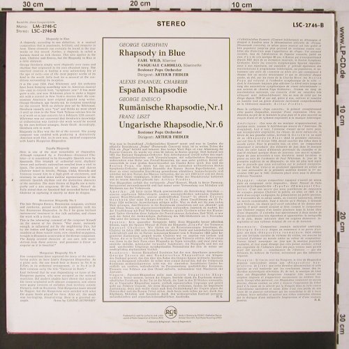 V.A.Rhapsody: Enesco, Liszt, Gershwin, Chabrier, RCA(LSC-2746-B), D,  - LP - K672 - 7,50 Euro