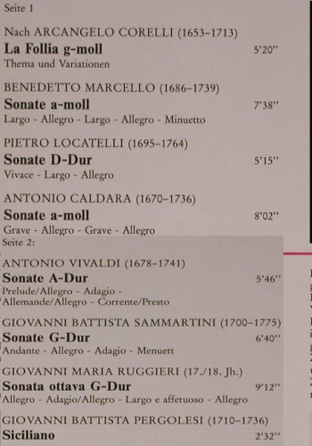 V.A.Oboen-Sonaten: des Italienischen Barock, Foc, Christophorus(74053), D, 1988 - LP - K696 - 9,00 Euro