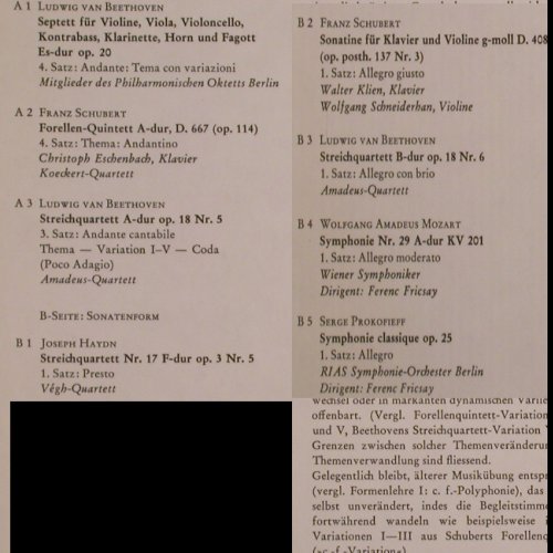 V.A.Musikkunde in Beispielen: Variation, Sonatenform, D.Gr./Schwann(136 312), D, Ri,1974,  - LP - K699 - 7,50 Euro