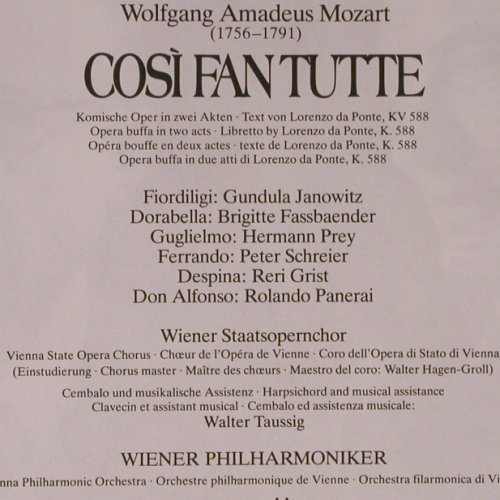 Mozart,Wolfgang Amadeus: Cosi Fan Tutte, ital., Box, Deutsche Grammophon(2740 206), D, Ri, 1975 - 3LP - K705 - 17,50 Euro