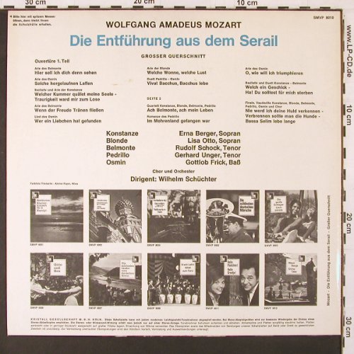 Mozart,Wolfgang Amadeus: Die Entführung aus dem Serail-Gr.Qu, Volksplatte(SMVP 8010), D,  - LP - K70 - 6,00 Euro