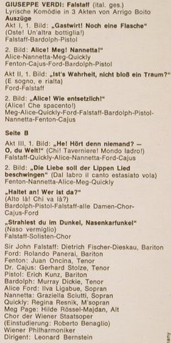 Verdi,Giuseppe: Falstaff, ital. - Auszüge, CBS(S 71 072), D,  - LP - K715 - 6,00 Euro