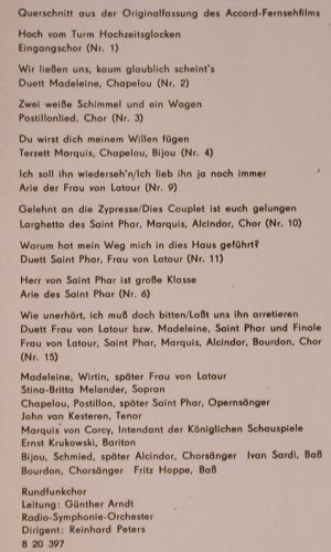 Adam,Adolphe: Der Postillon von Lonjumeau, Eterna Mono(8 20 397), DDR,vg+/m-, 1964 - LP - K747 - 6,00 Euro