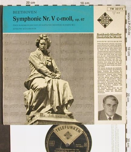 Beethoven,Ludwig van: Symphonie Nr.5,c-moll op.67, Telefunken(TW 30 172), D, vg+/vg+,  - 10inch - K782 - 5,00 Euro