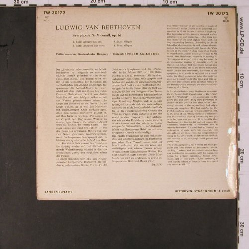Beethoven,Ludwig van: Symphonie Nr.5,c-moll op.67, Telefunken(TW 30 172), D, vg+/vg+,  - 10inch - K782 - 5,00 Euro