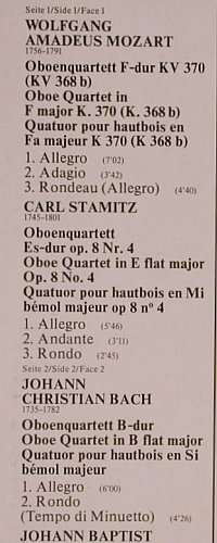 V.A.Oboen-Quartette: J.C.Bach, Mozart,Stamitz, Wanhal, EMI(065-03 833), D, 1981 - LP - K808 - 9,00 Euro