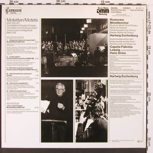 Bach,Johann Sebastian: Motetten BWV 225, 227, Capriccio, Club Ed.(41 571 1), D, Foc, 1984 - LP - K847 - 7,50 Euro