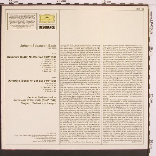 Bach,Johann Sebastian: Orchestersuiten Nr.2 h-moll & Nr.3, D.Gr. Resonance(2535 138), D,  - LP - K890 - 6,00 Euro