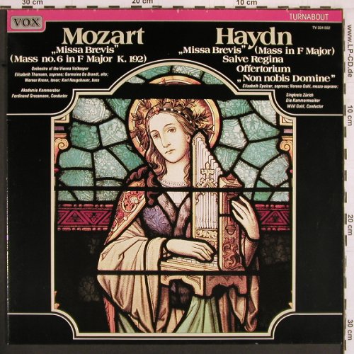 Mozart,Wolfgang Amadeus / Haydn: Missa Brevis,K.192 / Missa Brevis, Vox Turnabout(TV 334 502), NL,  - LP - K902 - 7,50 Euro