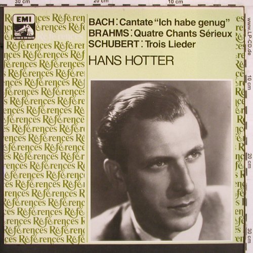 Hotter,Hans: Bach,Brahms,Schubert, rec1950/1952, EMI Reference(2902071), F, Ri,  - LP - K907 - 9,00 Euro