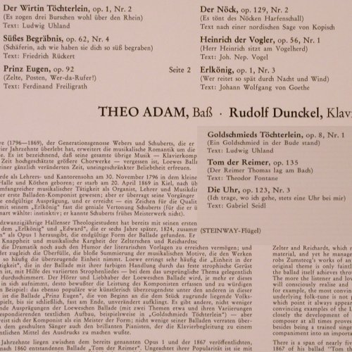 Adam,Theo: Loewe-Balladen, Telefunken(SLT 43 108-B), D,  - LP - K92 - 7,50 Euro