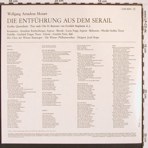 Mozart,Wolfgang Amadeus: Die Entführung aus dem Serail-Gr.Qu, EMI(C 063-00 844), D,like New,  - LP - K944 - 7,50 Euro