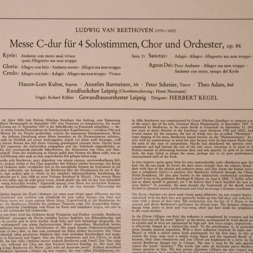 Beethoven,Ludwig van: Messe C-Dur für 4 Solostimmen, Decca, whMuster(SAT 22 512), D,  - LP - K94 - 9,00 Euro